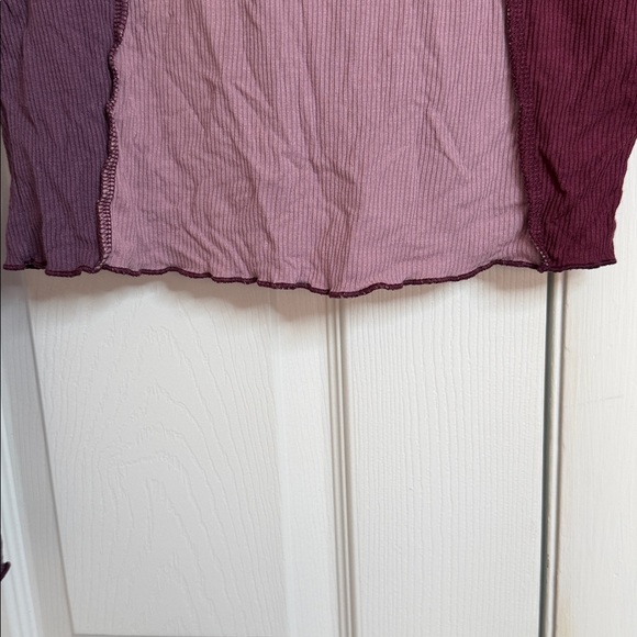 Wild Fable Purple Colorblock Long Sleeve - Picture 5 of 6